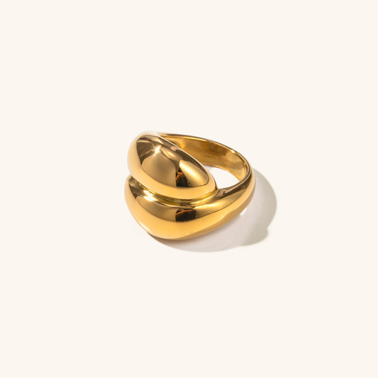 Twisted Band Gold Ring | Ethically Sourced 18k Gold-Plated Durable Design 0