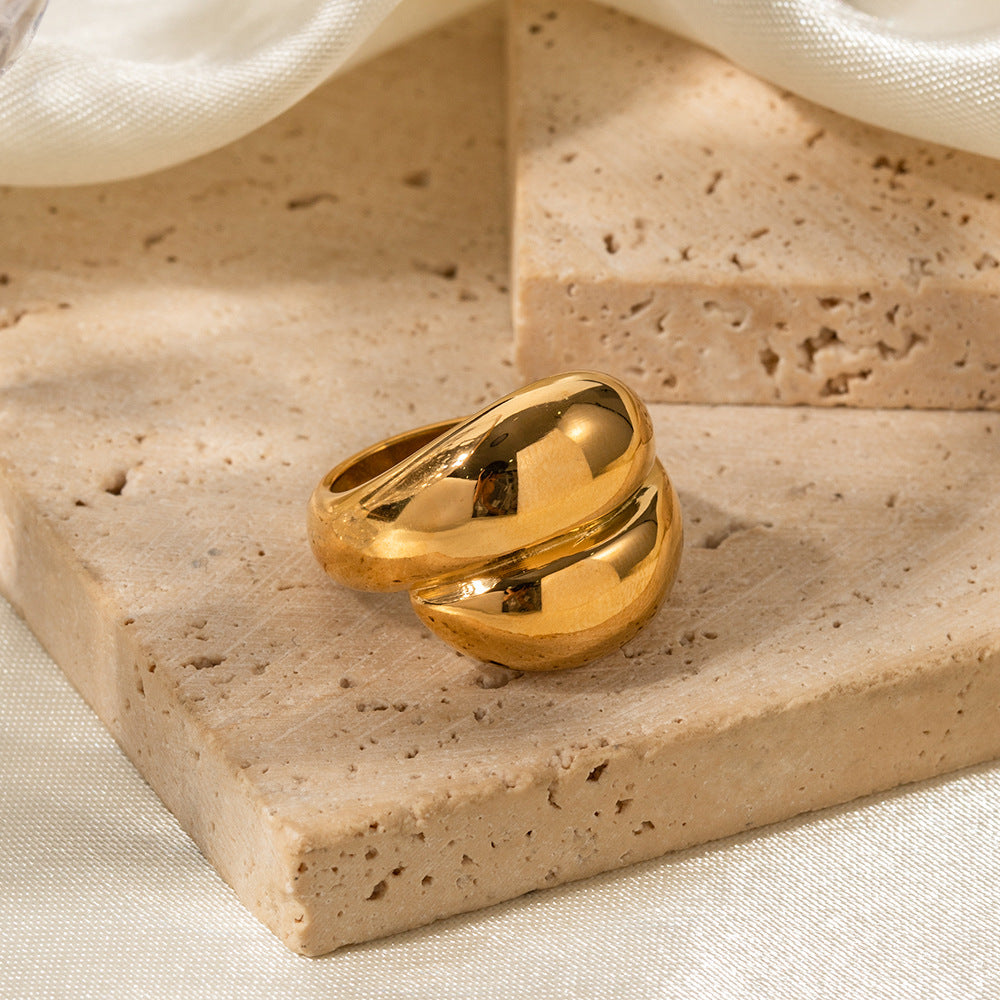 Twisted Band Gold Ring | Ethically Sourced 18k Gold-Plated Durable Design 4