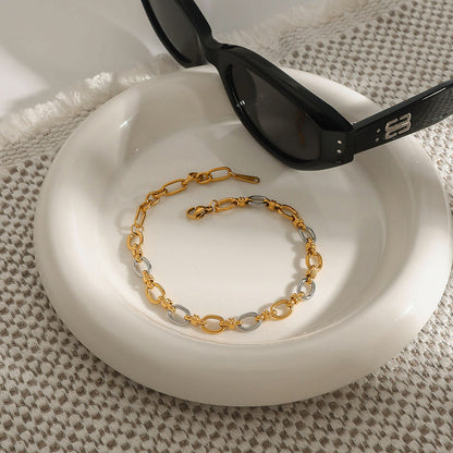 Two-Tone Gold Bracelet | Waterproof, Hypoallergenic, Durable Design 3