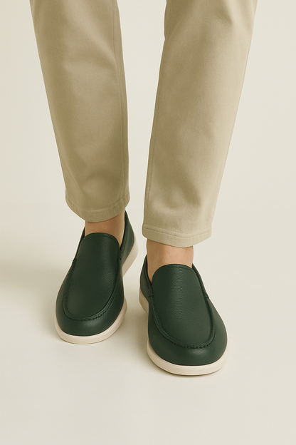Two-Tone Leather Loafers for Women | Stylish Comfort with Flexible Sole 2