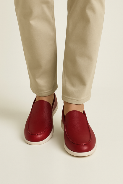 Two-Tone Leather Loafers for Women | Stylish Comfort with Flexible Sole 6