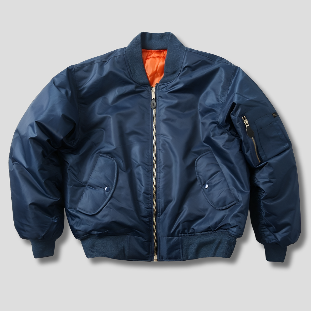 Unisex Bomber Jacket | Durable Polyester with Ribbed Finishes 2