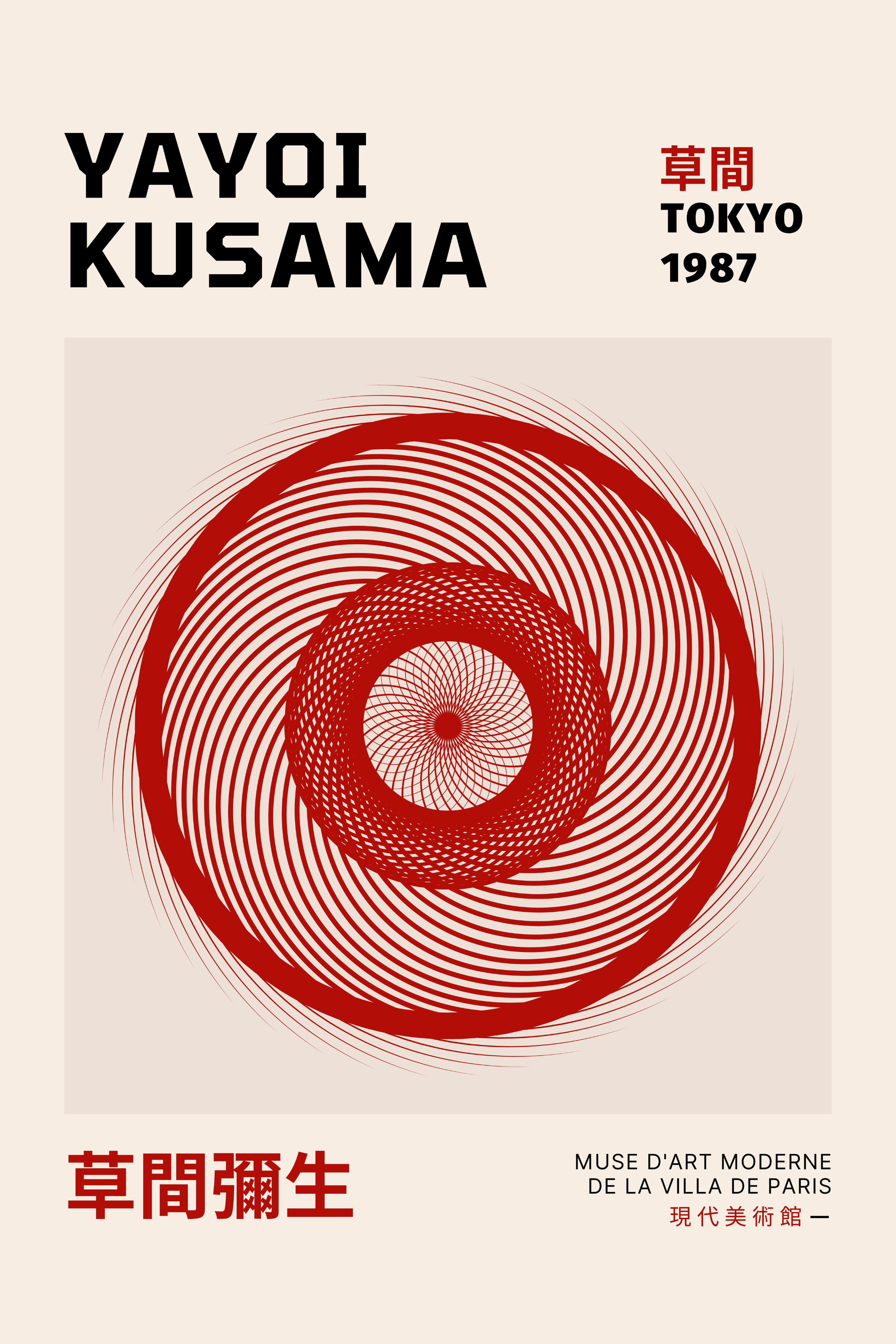 Yayoi Kusama - Tokyo 1987 - Originaltryck