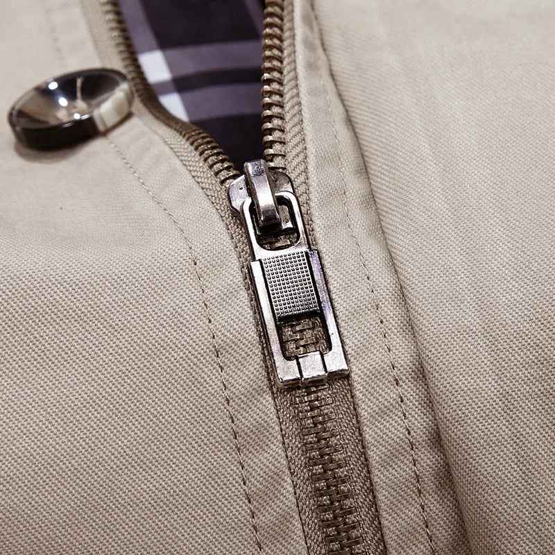 Urban Water-Resistant Autumn Jacket | Slim Fit with Hood and Pockets 3