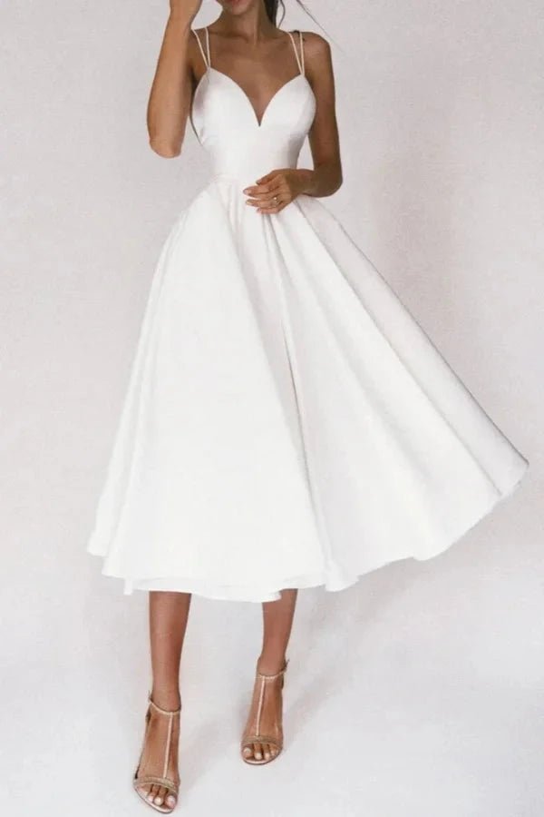 V-Neck Strappy Dress | Elegant Summer Dress with Adjustable Straps 2