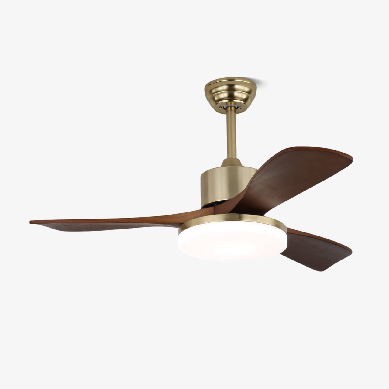 Vega | 42 & 52 Ceiling Fan Light with LED and Walnut Wood Blades 1