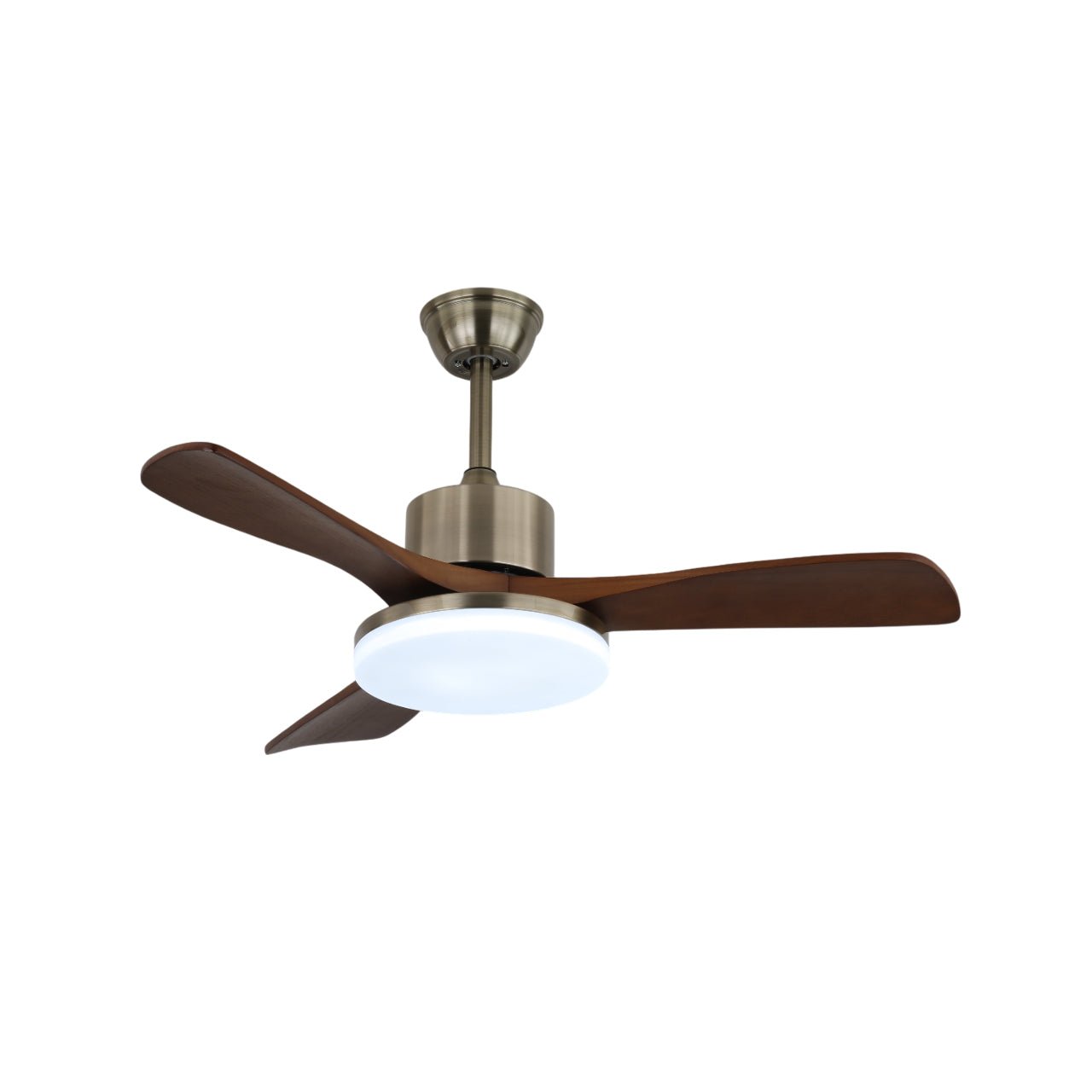Vega | 42 & 52 Ceiling Fan Light with LED and Walnut Wood Blades 4