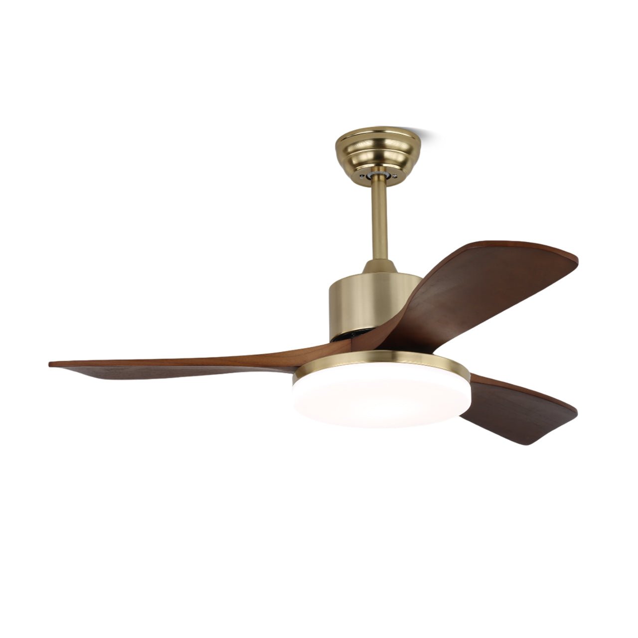 Vega | 42 & 52 Ceiling Fan Light with LED and Walnut Wood Blades 6