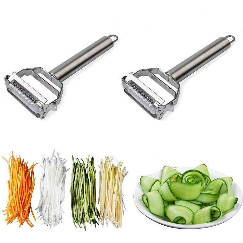 Vegetable Slicer | Dual Stainless Steel Blades for Peeling and Julienning 1