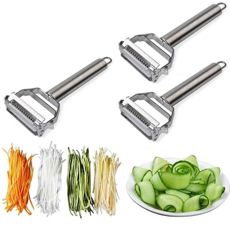Vegetable Slicer | Dual Stainless Steel Blades for Peeling and Julienning 2