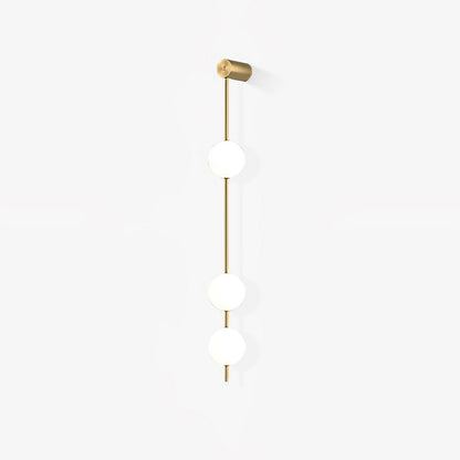 Vertical Balls Wall Lamp | Elegant Brass Sconce with Adjustable Height 1