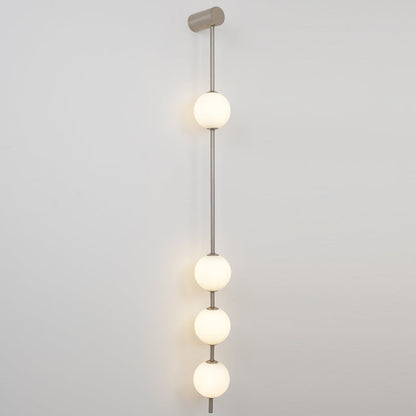 Vertical Balls Wall Lamp | Elegant Brass Sconce with Adjustable Height 12