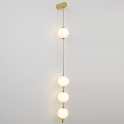 Vertical Balls Wall Lamp | Elegant Brass Sconce with Adjustable Height 18