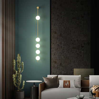 Vertical Balls Wall Lamp | Elegant Brass Sconce with Adjustable Height 3