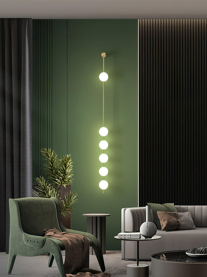 Vertical Balls Wall Lamp | Elegant Brass Sconce with Adjustable Height 7