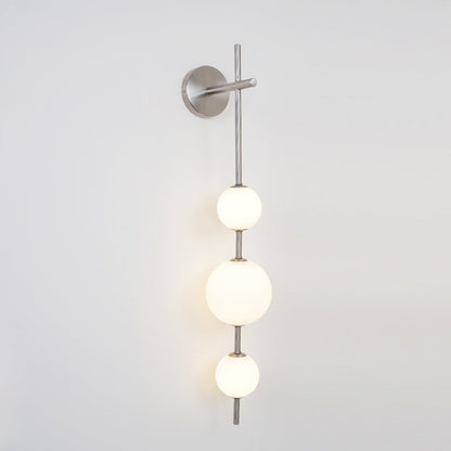 Vertical Glass Globe Wall Sconce | Dimmable Stylish Lighting with Gold Finish 13