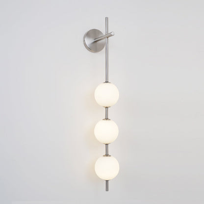 Vertical Glass Globe Wall Sconce | Dimmable Stylish Lighting with Gold Finish 16