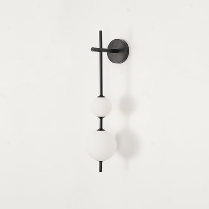Vertical Glass Globe Wall Sconce | Dimmable Stylish Lighting with Gold Finish 9