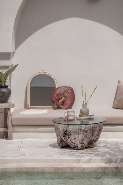 Arch Rattan Mirror