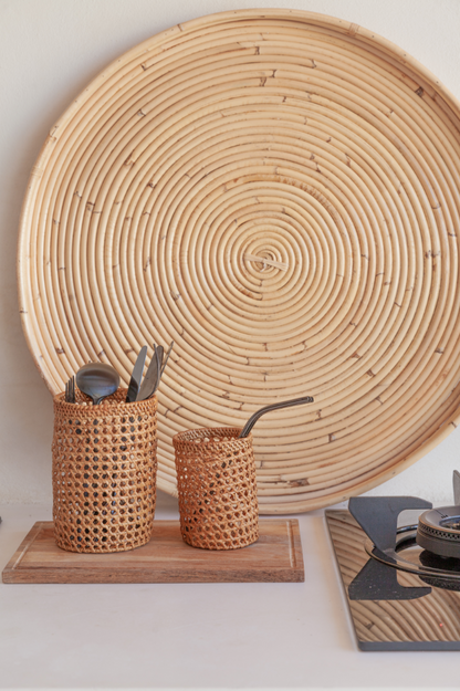 Rattan Utensil Holder