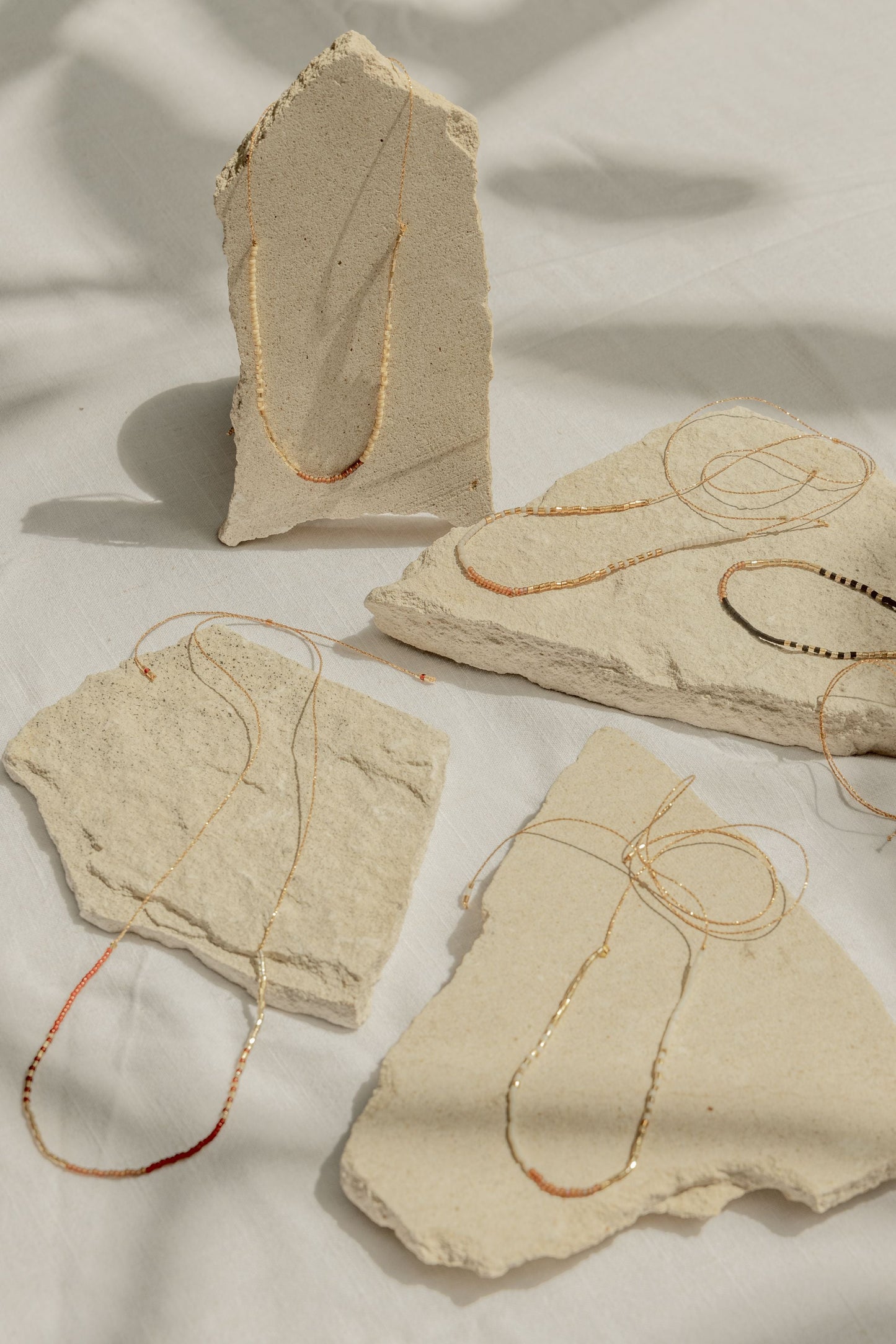 Gold Beaded Necklace and Bracelet Set