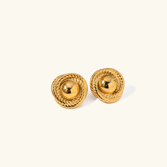 Vintage-Inspired Gold Earrings | Ethically Sourced 18k Gold Woven Design 0