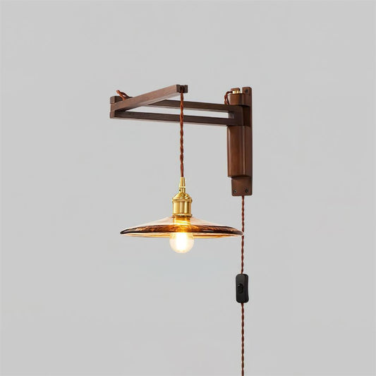 Vintage-Style Wall Sconce Lighting | Elegant Glass and Brass Design 0