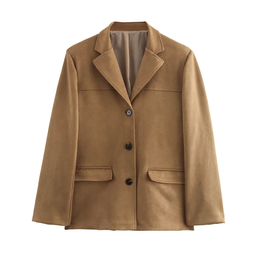 Vintage Brown Leather Jacket | Premium Suede for Demi-Season Wear 0