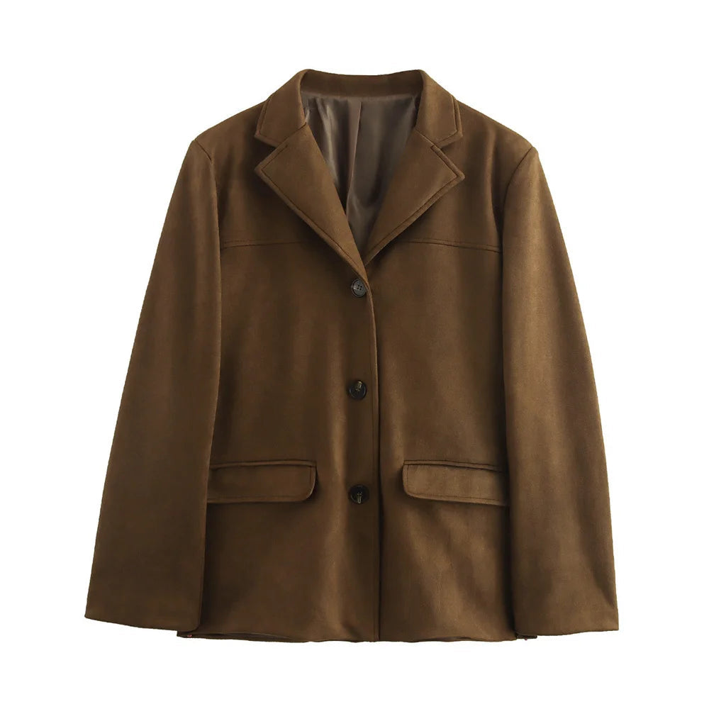 Vintage Brown Leather Jacket | Premium Suede for Demi-Season Wear 7