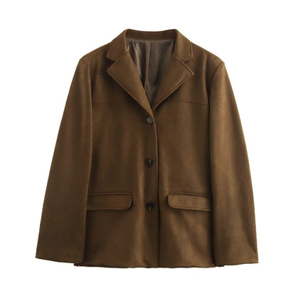 Vintage Brown Leather Jacket | Premium Suede for Demi-Season Wear 7