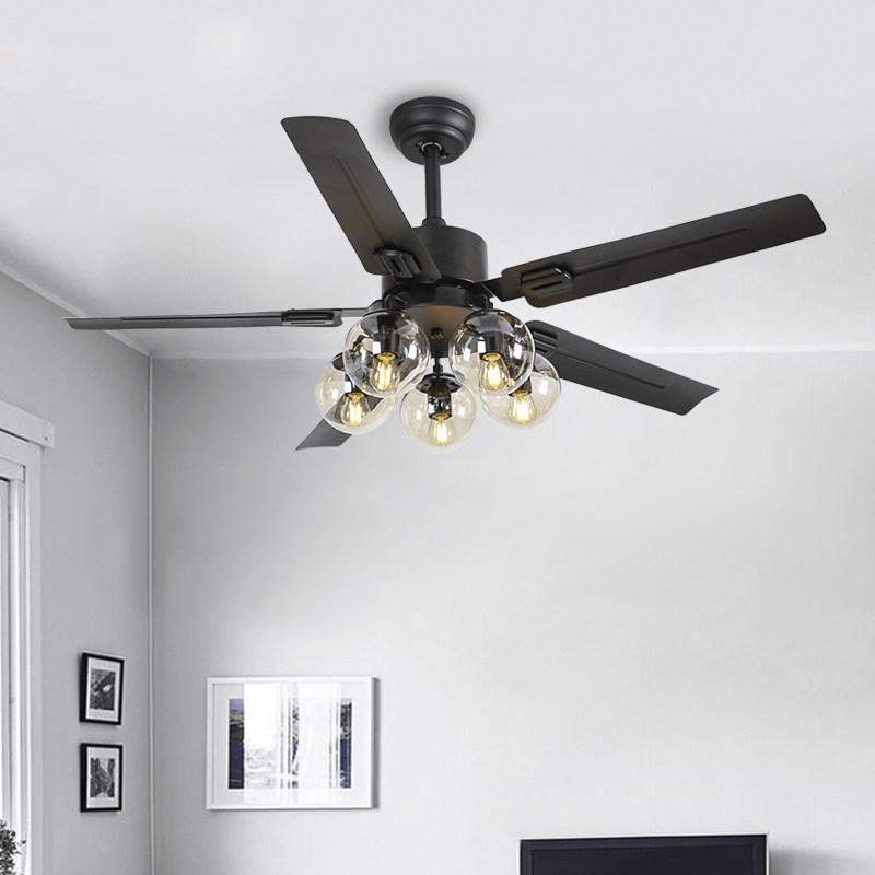 Vintage Ceiling Fan | Flush Mount Ceiling Fan with Integrated Lights 2