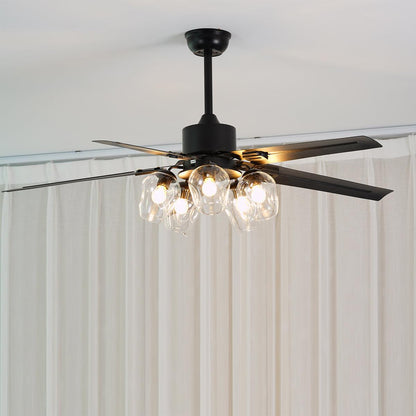 Vintage Ceiling Fan | Flush Mount Ceiling Fan with Integrated Lights 3