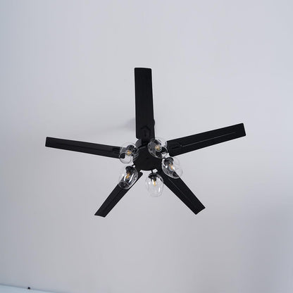 Vintage Ceiling Fan | Flush Mount Ceiling Fan with Integrated Lights 7
