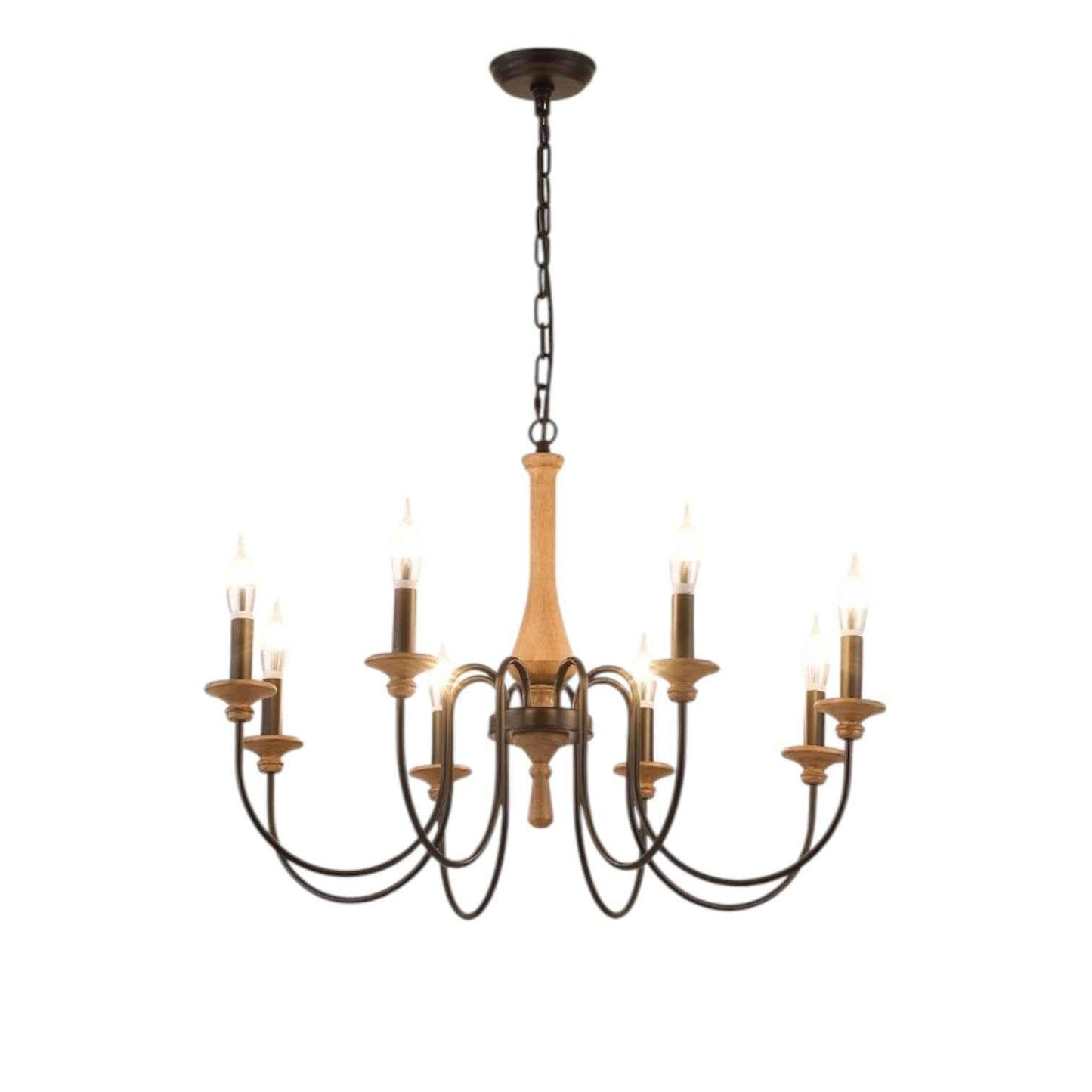 Vintage Chandelier | Elegant Wood and Iron Design for Bedrooms 4
