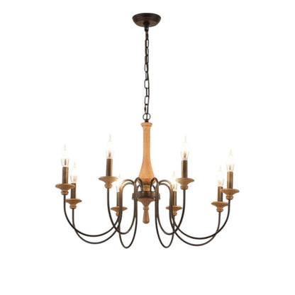 Vintage Chandelier | Elegant Wood and Iron Design for Bedrooms 4