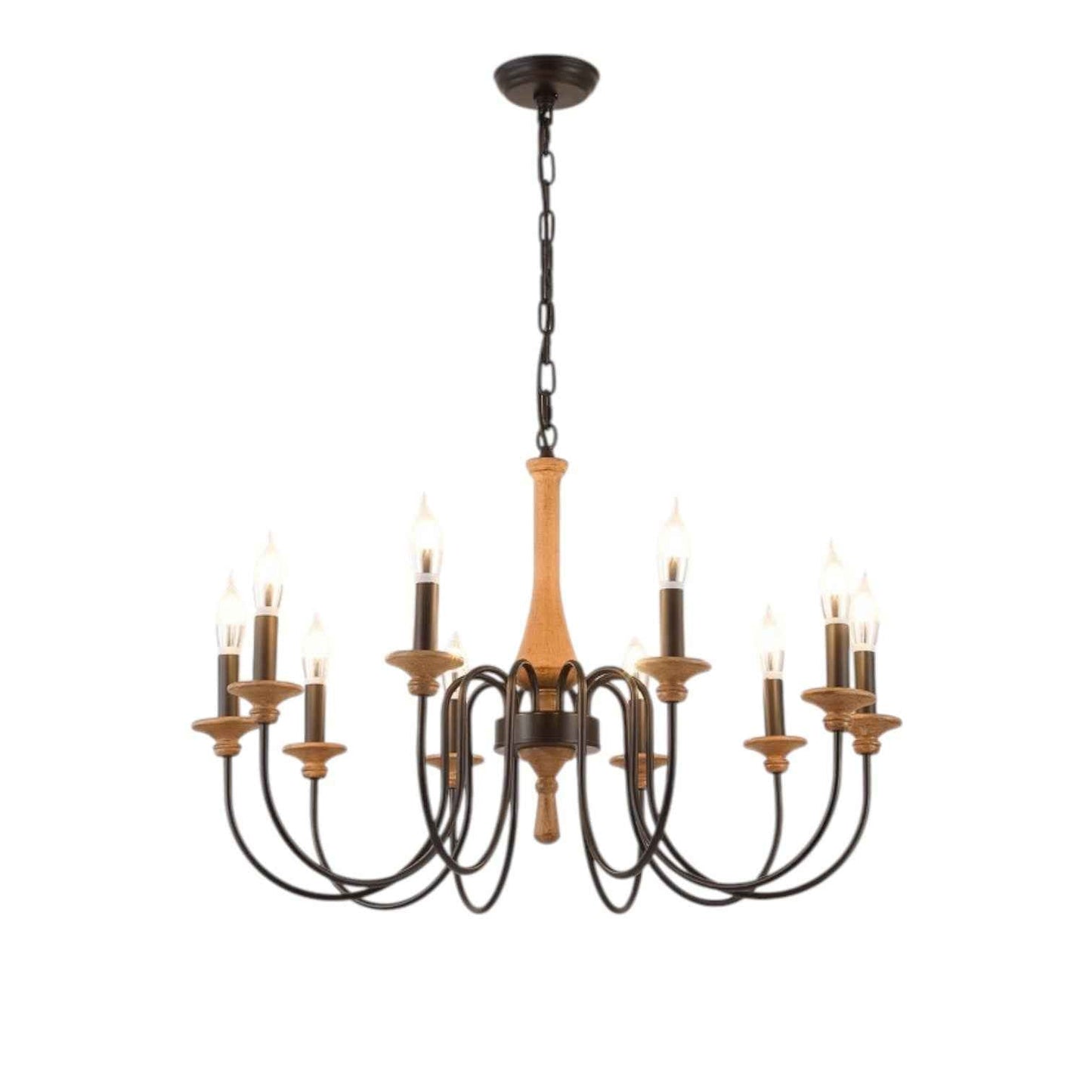 Vintage Chandelier | Elegant Wood and Iron Design for Bedrooms 5
