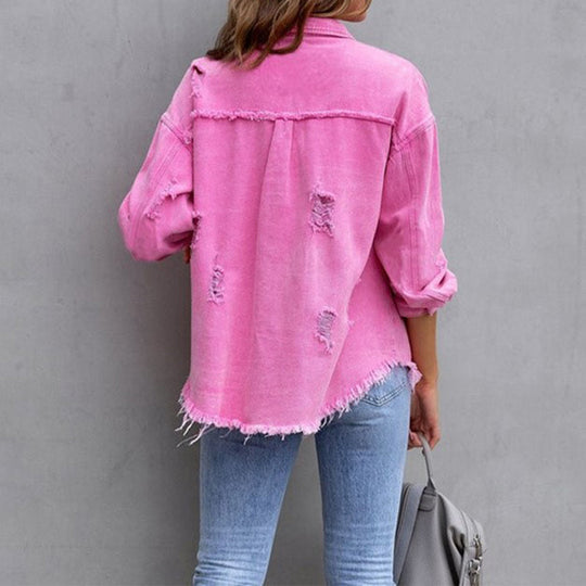 Vintage Ripped Denim Jacket | Stylish and Comfortable Design 5