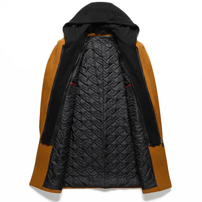 Virgin Wool Overcoat | Hooded Design with Detachable Hood for Winter 5