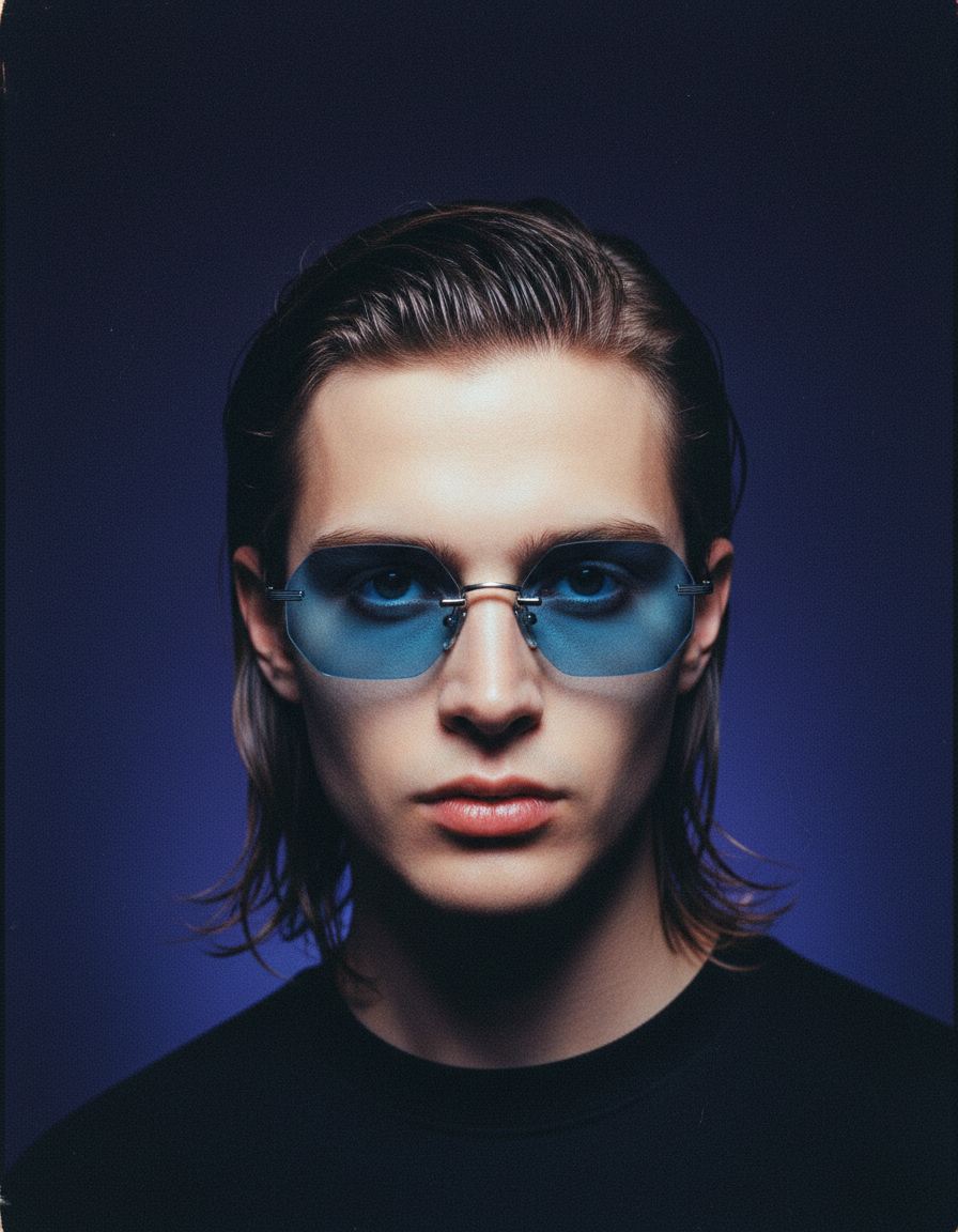 Martin Hexagon Frameless Sunglasses