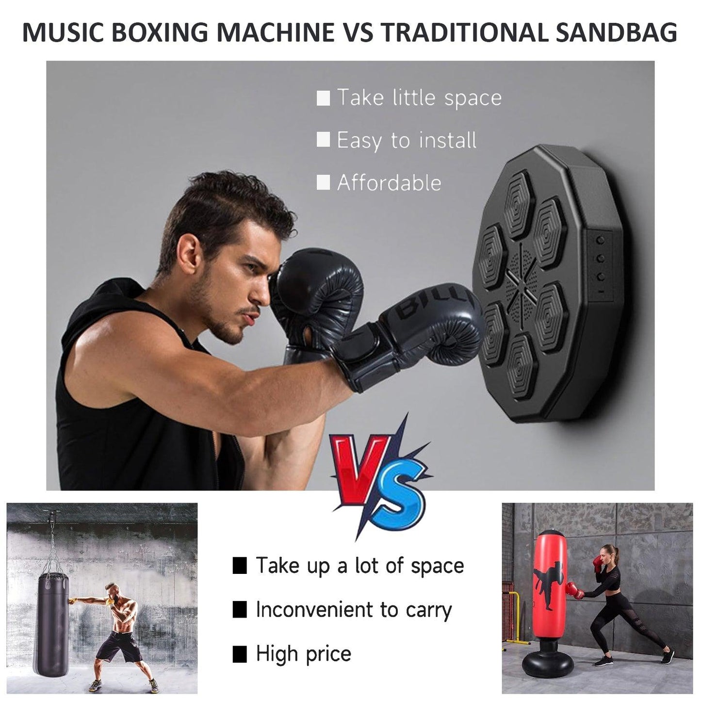 Wall-Mounted Bluetooth Boxing Trainer | Durable Fitness Machine with Real-Time Tracking 2