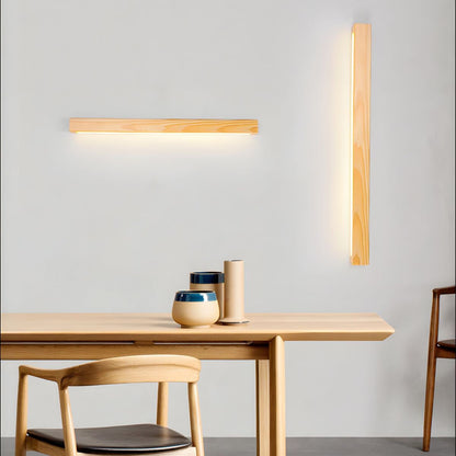 Wall Light | Dimmable LED Pine Wood Sconce for Hallways 6