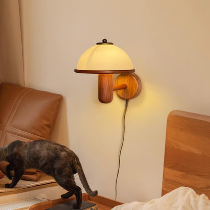 Wall Sconce Lighting | Elegant Oak Wood Finish with Soft Illumination 2
