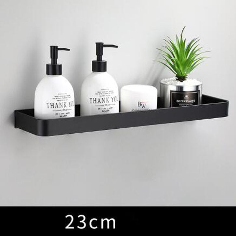 Wall Shelf | Durable Black Space Aluminum Design for Modern Bathrooms 1