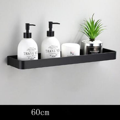 Wall Shelf | Durable Black Space Aluminum Design for Modern Bathrooms 10