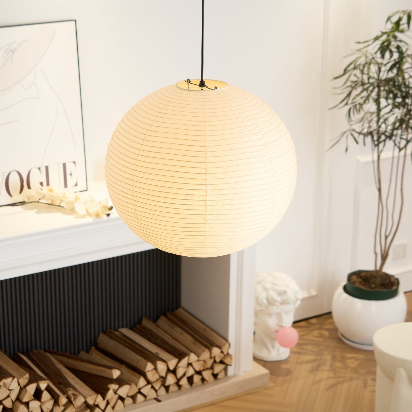 Washi Paper Pendant Lamp | Handmade Japanese Design for Kitchen Pendant Lighting 2