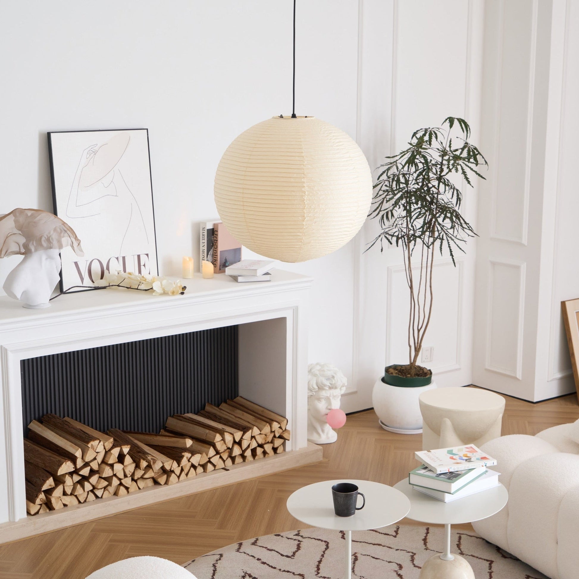 Washi Paper Pendant Lamp | Handmade Japanese Design for Kitchen Pendant Lighting 4