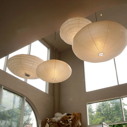 Washi Paper Pendant Light | Handcrafted Mulberry Shade for Warm Ambiance 2