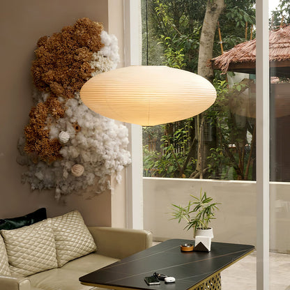 Washi Paper Pendant Light | Handcrafted Mulberry Shade for Warm Ambiance 5