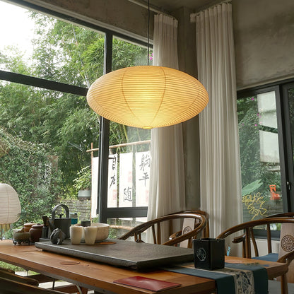 Washi Paper Pendant Light | Handcrafted Mulberry Shade for Warm Ambiance 7