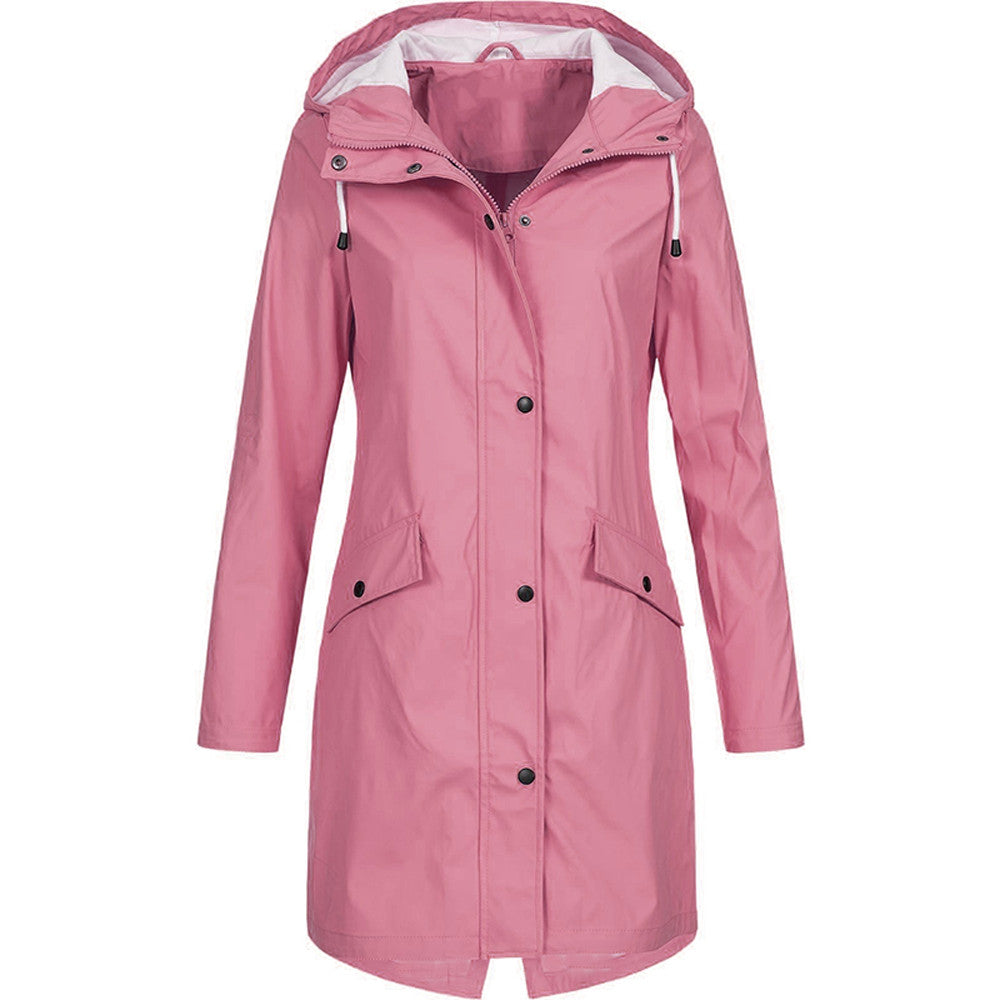 Waterproof Hooded Rain Jacket | Durable Design with Adjustable Fit 0